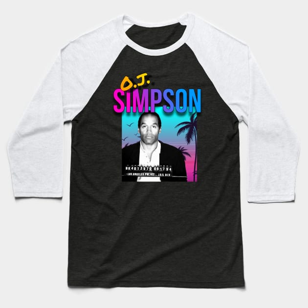 OJ Simpson Baseball T-Shirt by SirDrinksALot